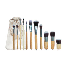 Load image into Gallery viewer, Bamboo Vegan Makeup Brush Set
