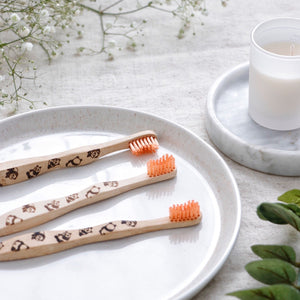 Kids Bamboo Toothbrushes (4-pack)